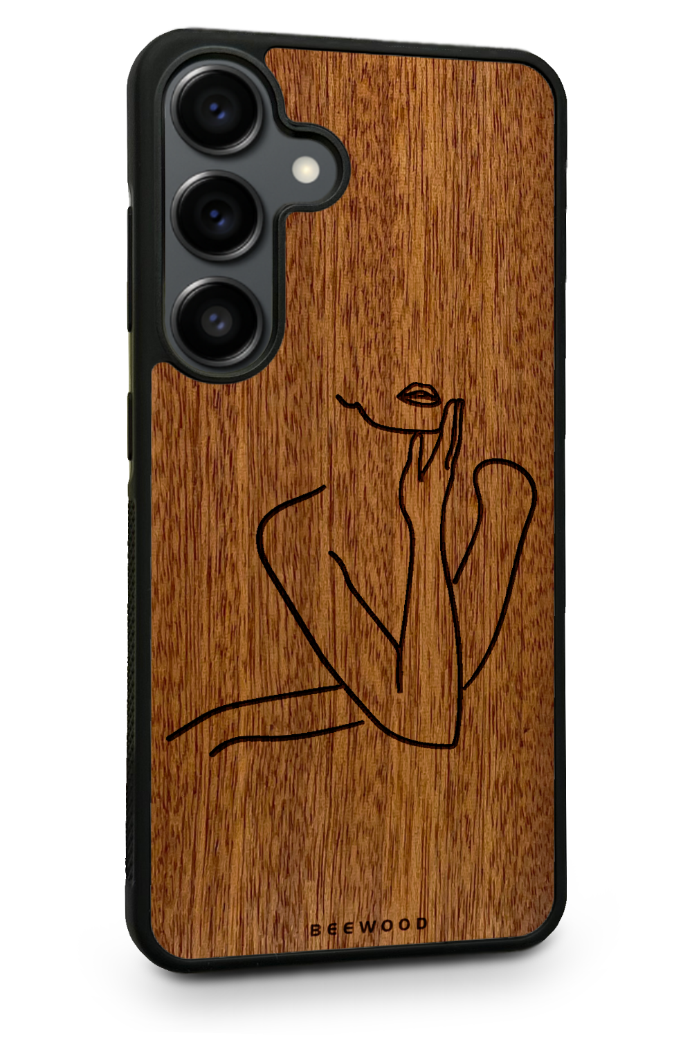 Holzhülle Samsung - BeeWood LADY SILHOUETTE
