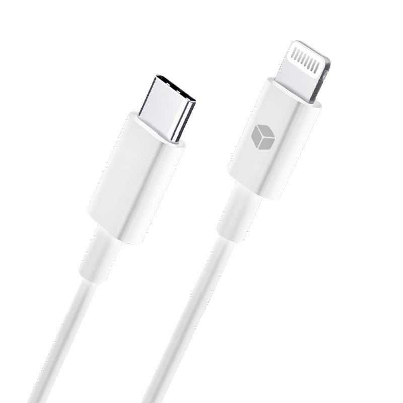 STURDO® Datenkabel Type C - MFi Lightning, 3A, 20W, 1M - WEISS
