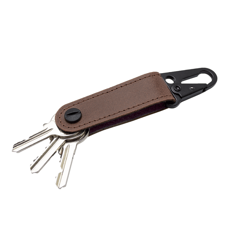 Leder-Schlüsselanhänger - BRAUN