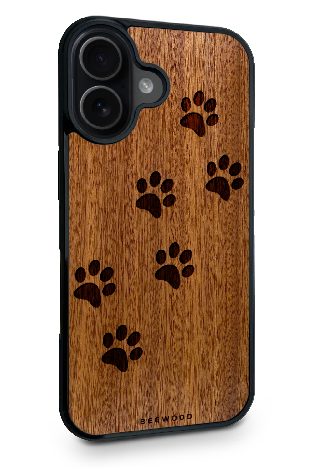Holzhülle iPhone - BeeWood PFOTEN