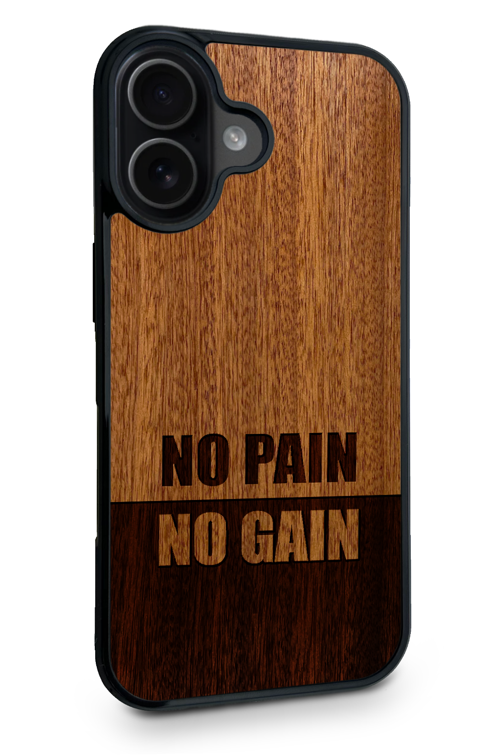 Holzhülle iPhone - BeeWood NO PAIN NO GAIN