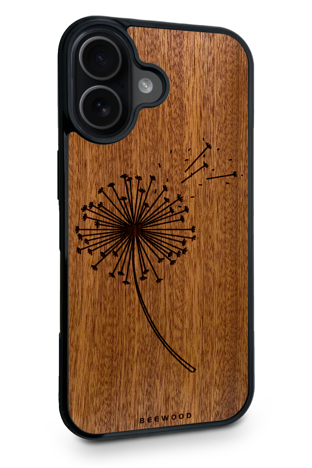 Holzhülle iPhone - BeeWood PUSTEBLUME