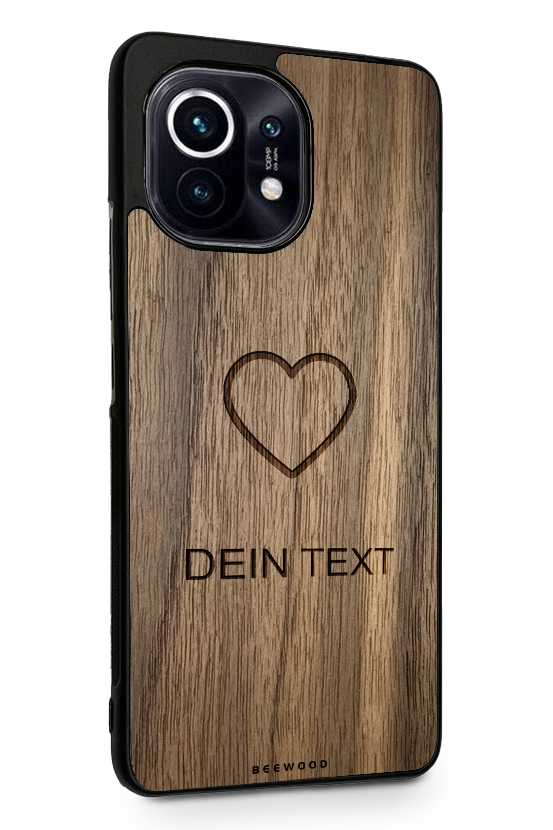 Holzhülle Xiaomi - BeeWood LOVE - MIT DEINEM TEXT