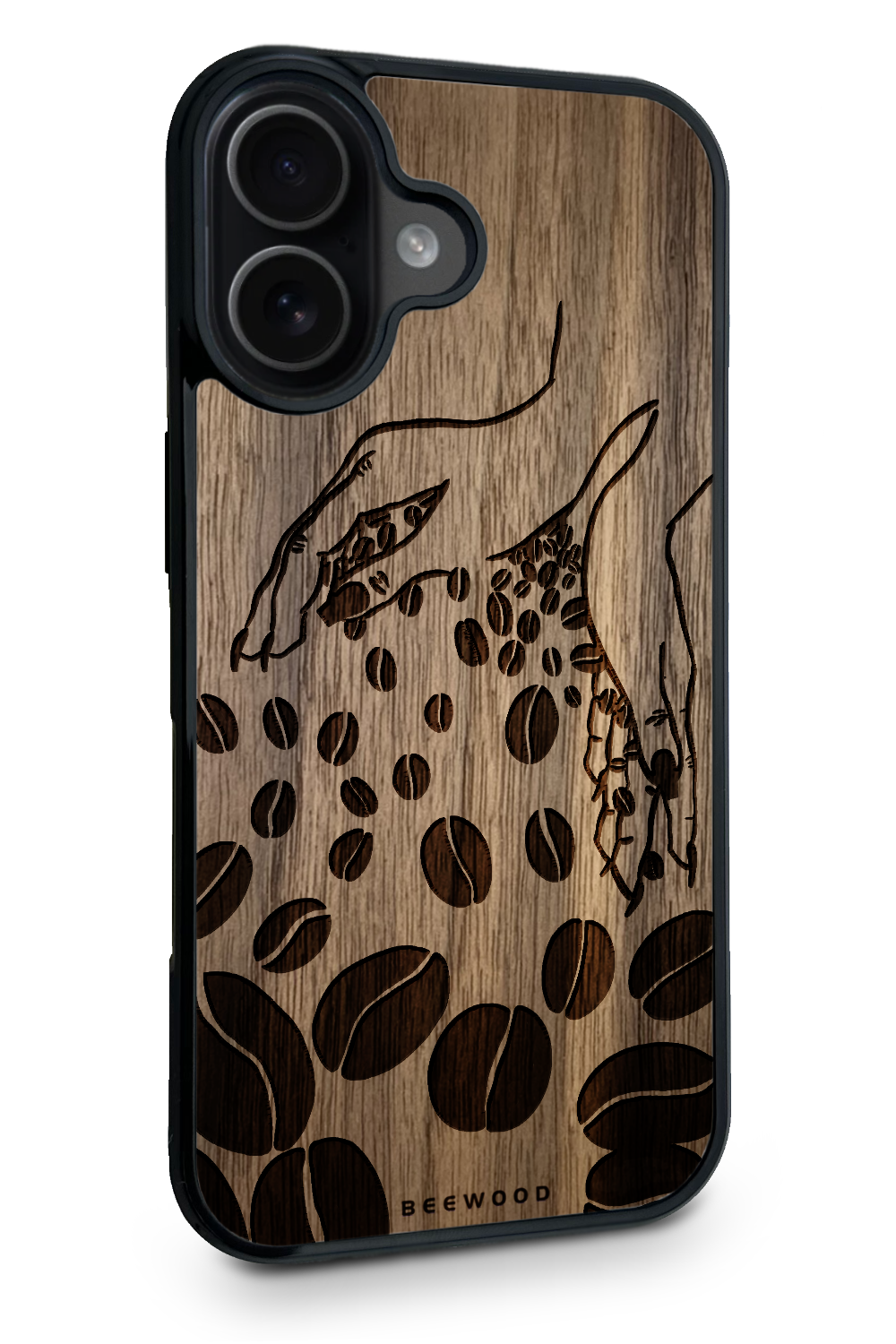Holzhülle iPhone - BeeWood KAFFEEBOHNEN