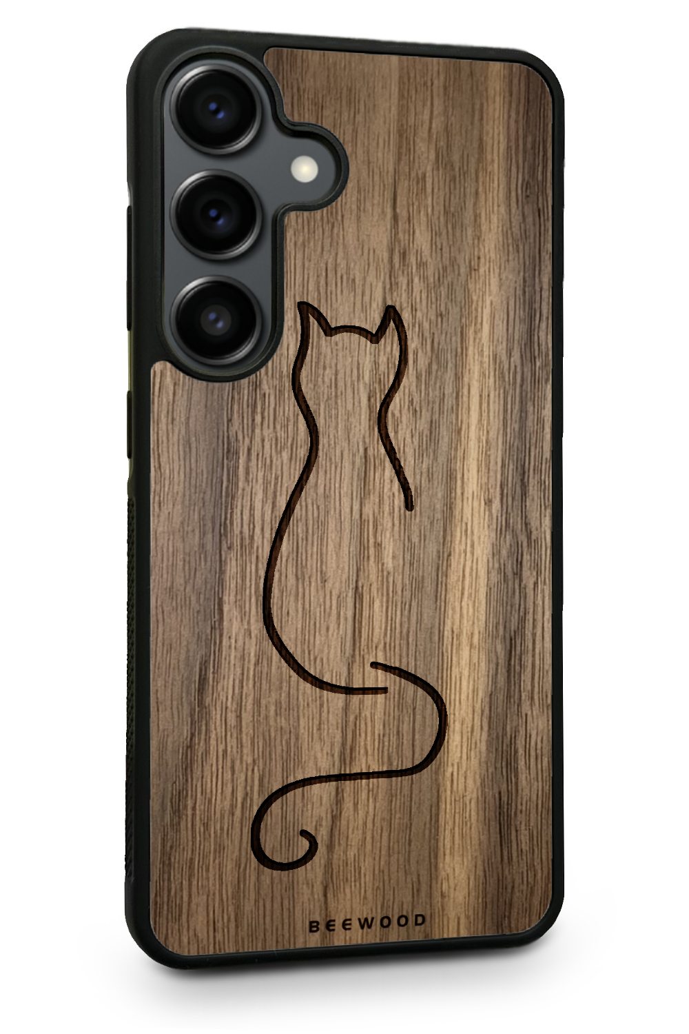 Holzhülle Samsung - BeeWood KATZE