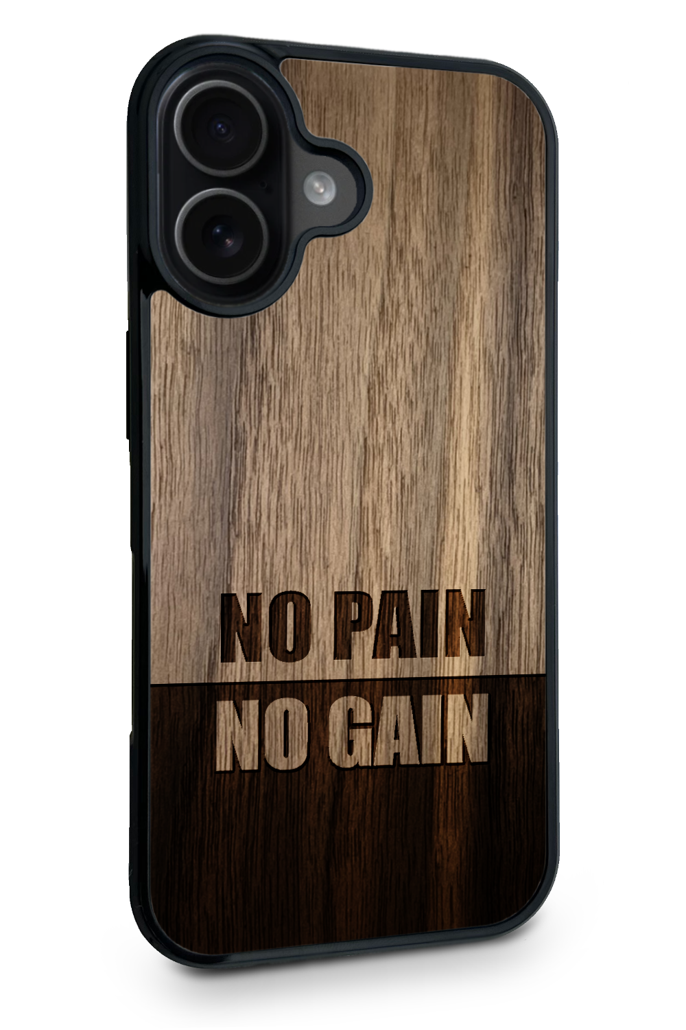 Holzhülle iPhone - BeeWood NO PAIN NO GAIN