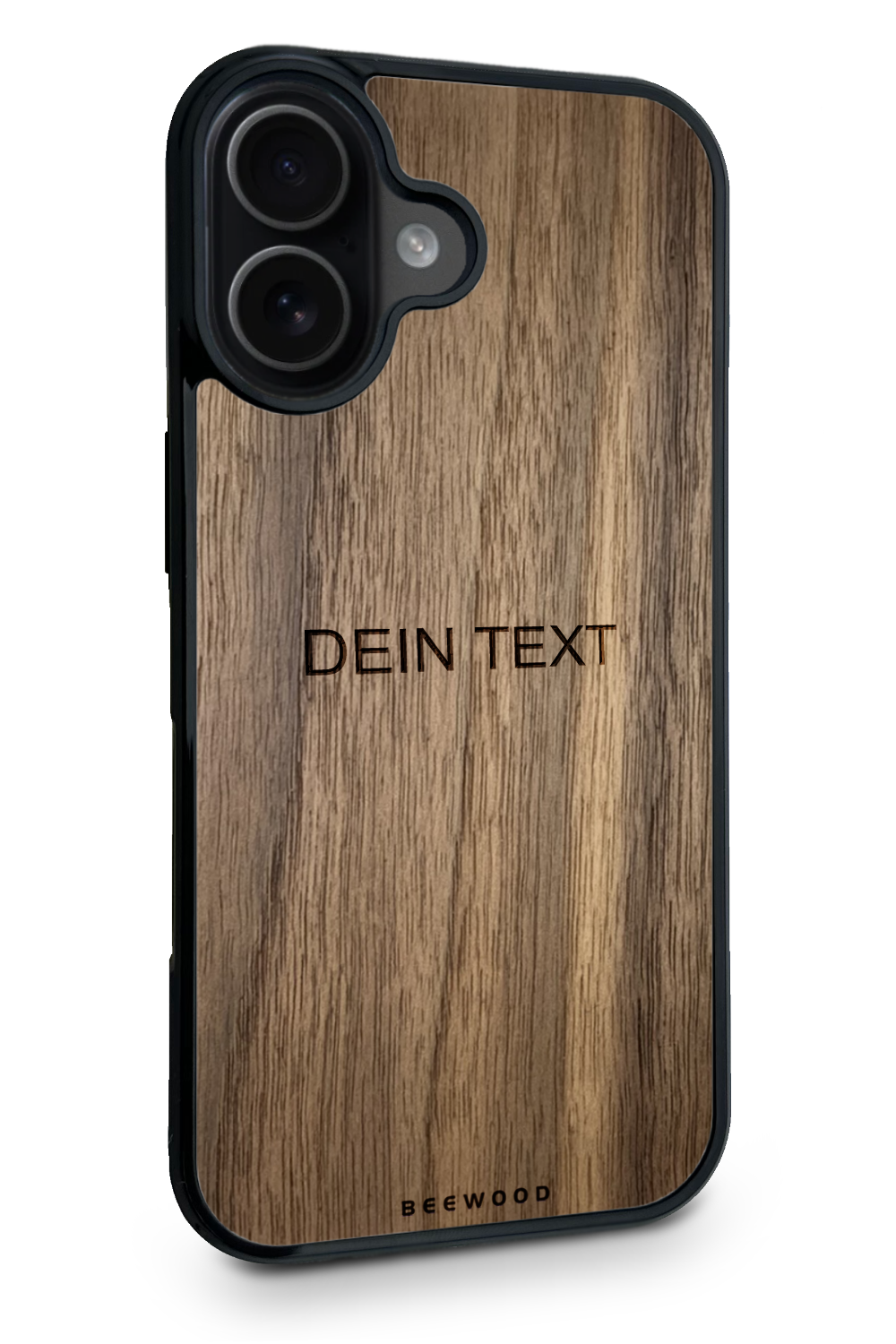 Holzhülle iPhone - BeeWood UNO - MIT DEINEM TEXT