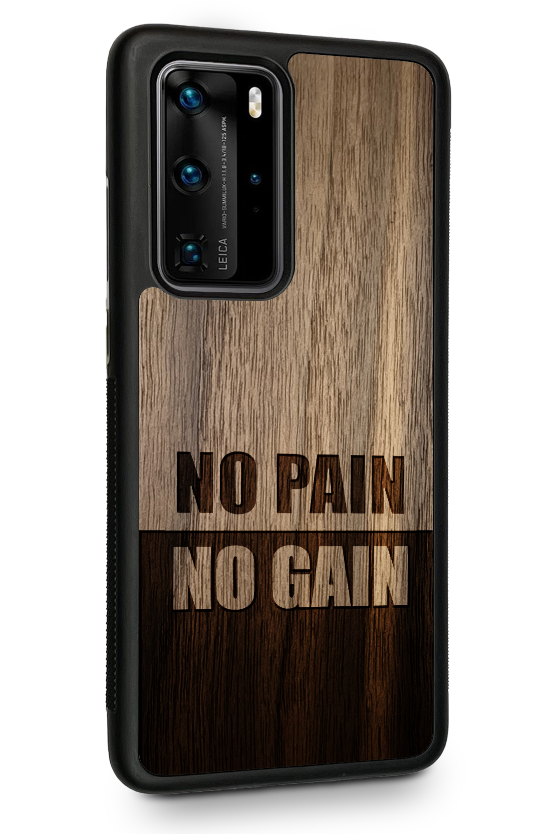 Holzhülle Huawei - BeeWood NO PAIN NO GAIN