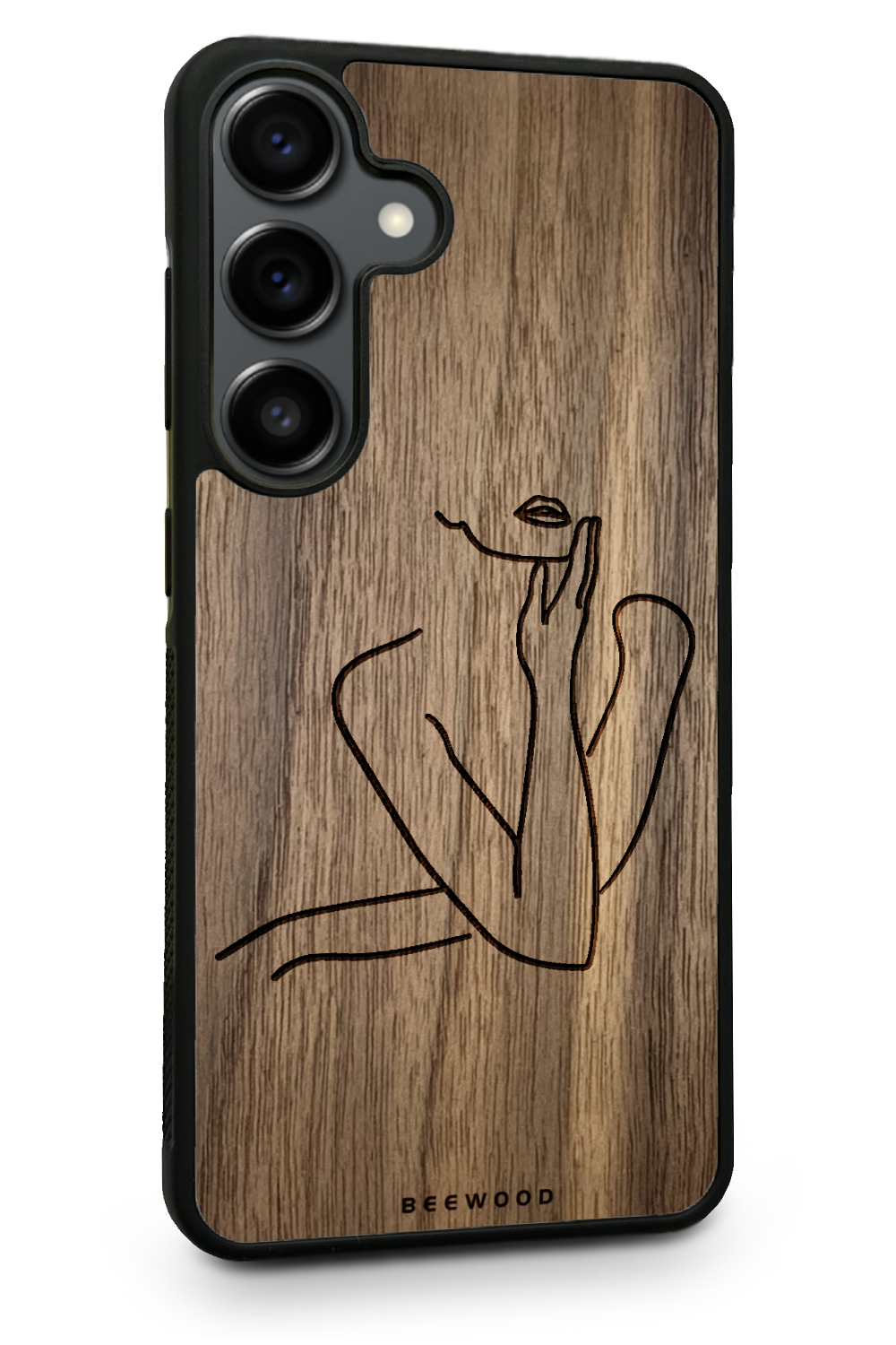 Holzhülle Samsung - BeeWood LADY SILHOUETTE