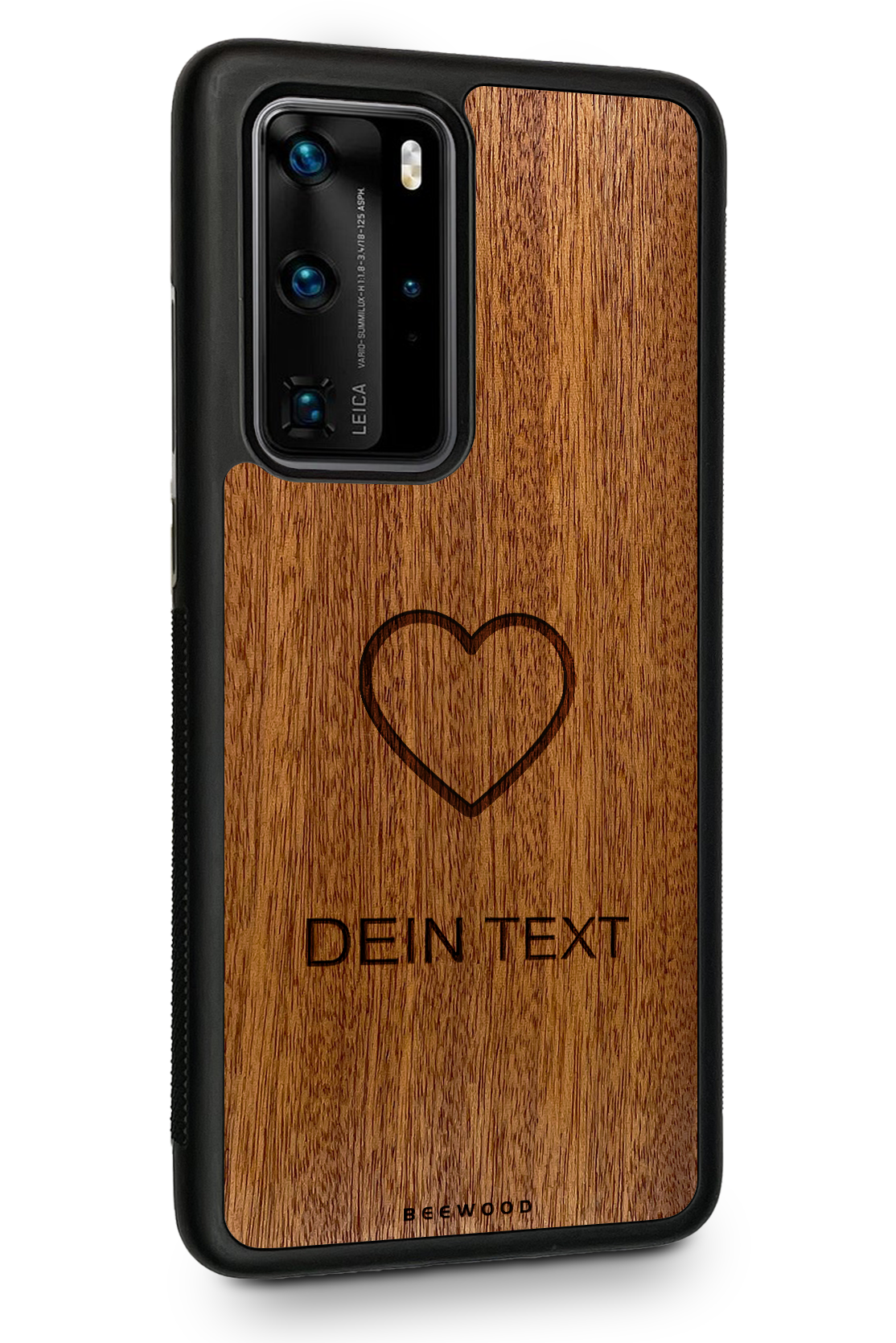 Holzhülle Huawei - BeeWood LOVE - MIT DEINEM TEXT