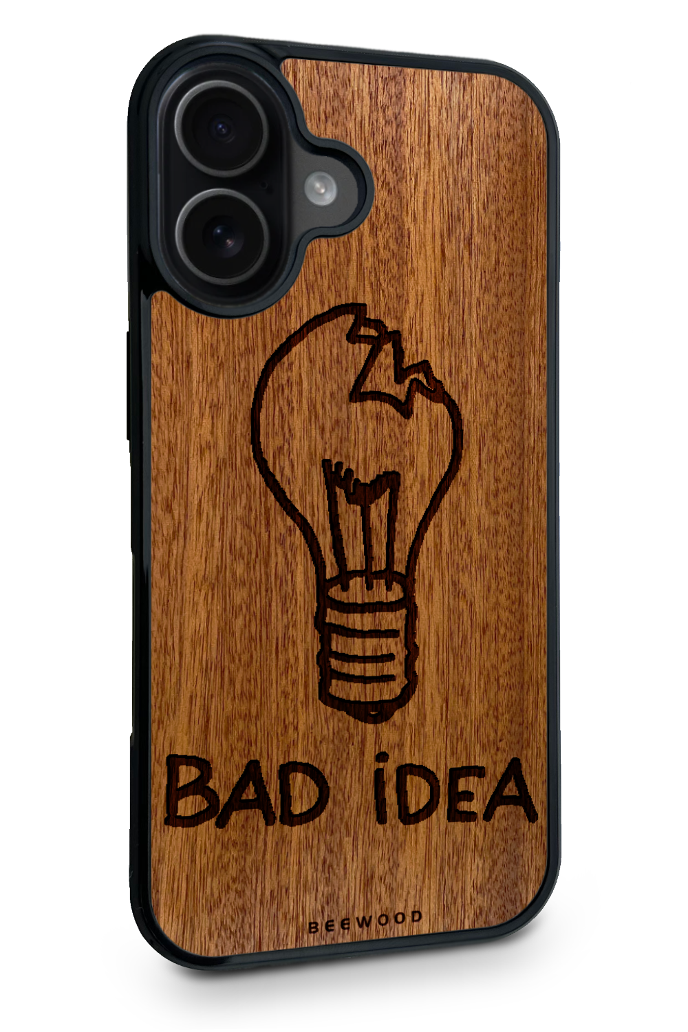 Holzhülle iPhone - BeeWood BAD IDEA