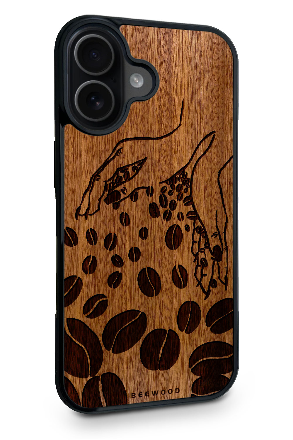 Holzhülle iPhone - BeeWood KAFFEEBOHNEN