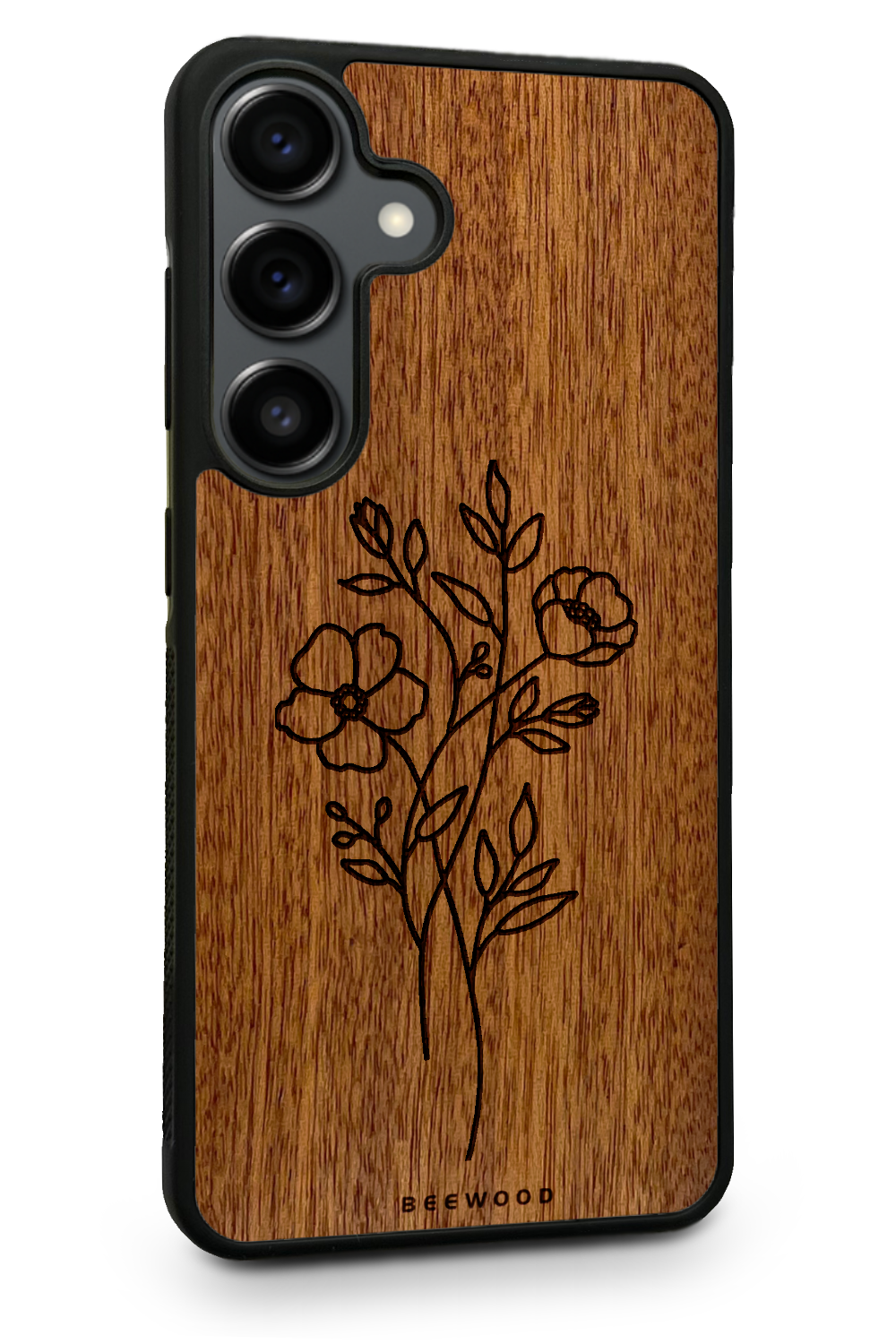 Holzhülle Samsung - BeeWood BLUMEN
