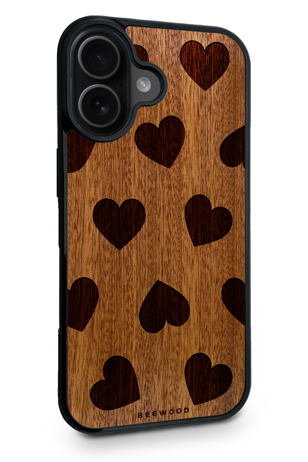 Holzhülle iPhone - BeeWood HERZEN