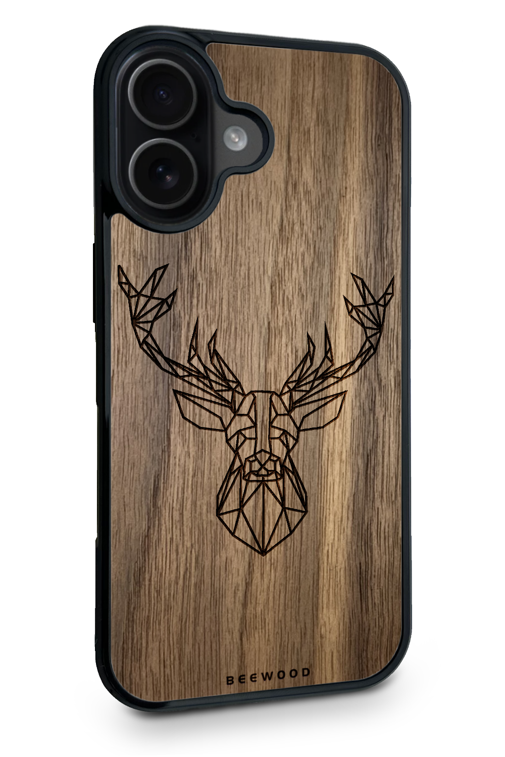 Holzhülle iPhone - BeeWood HIRSCH
