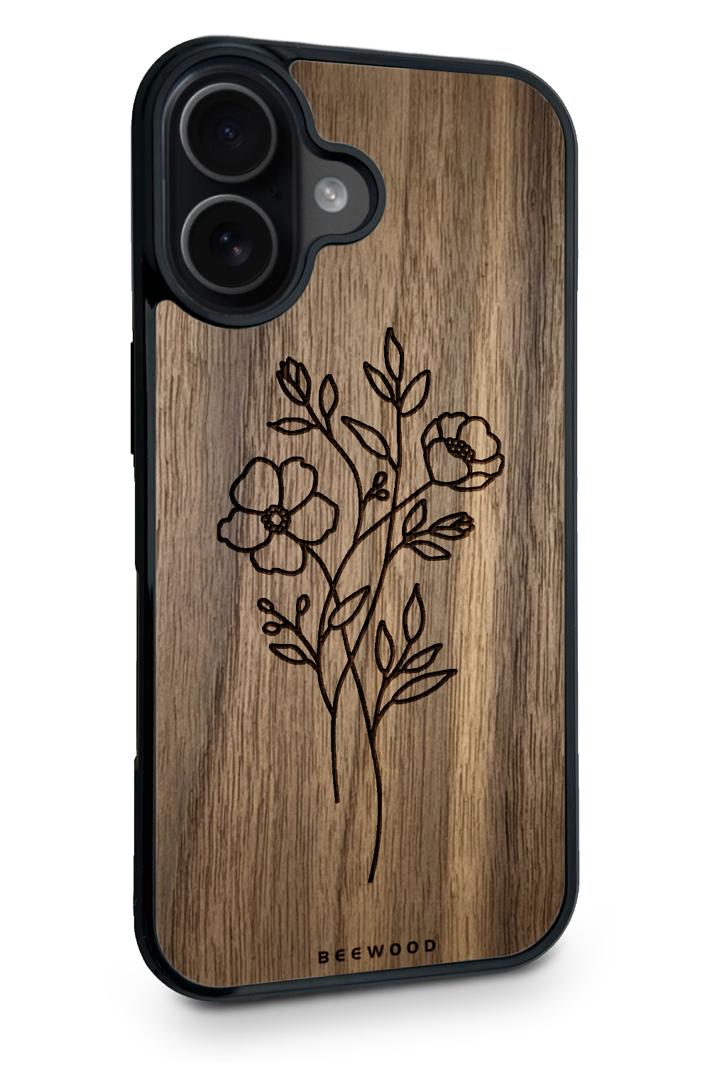 Holzhülle iPhone - BeeWood BLUMEN