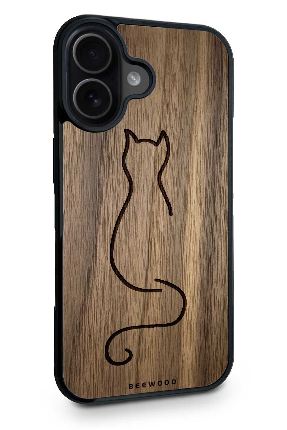 Holzhülle iPhone - BeeWood KATZE