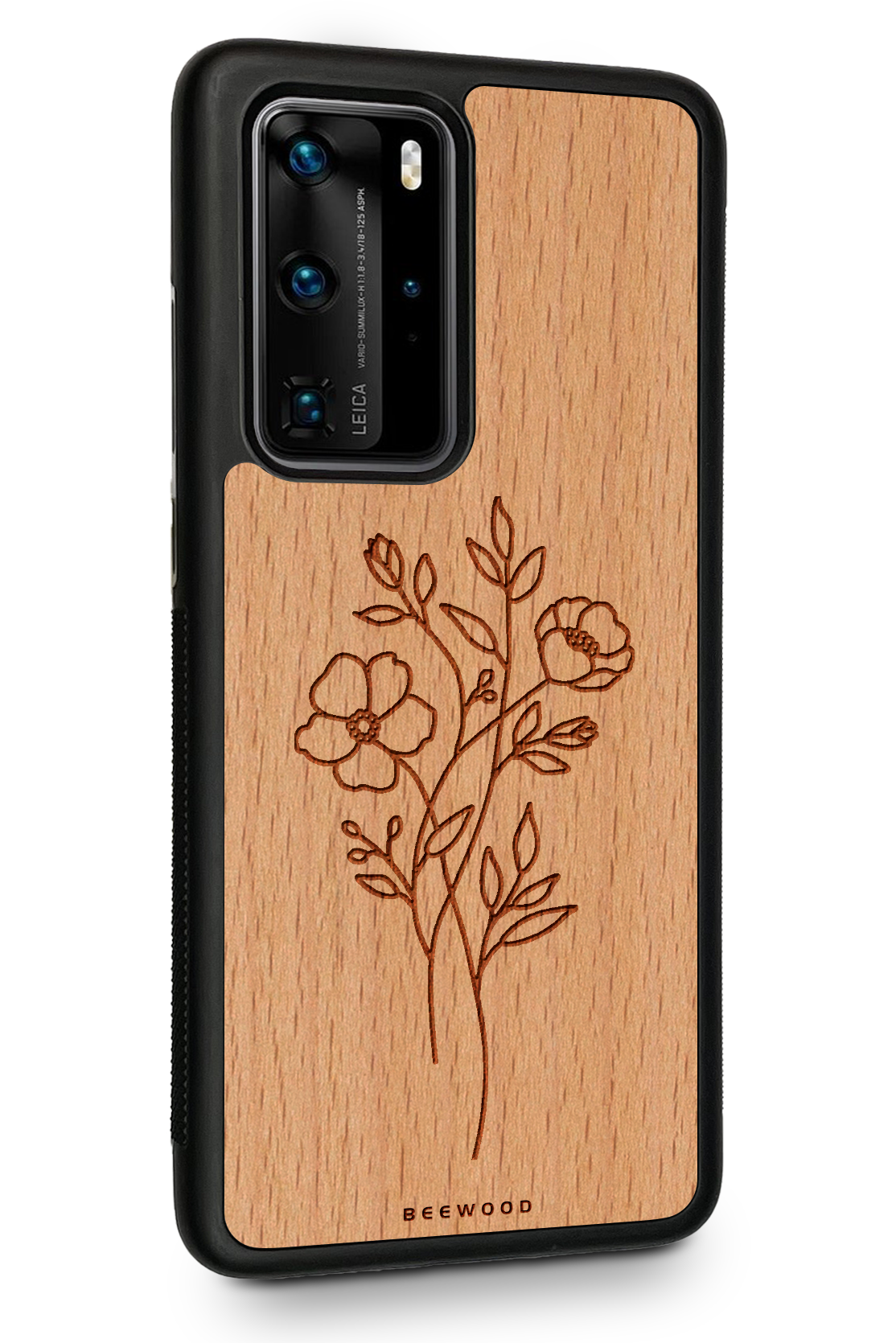 Holzhülle Huawei - BeeWood BLUMEN