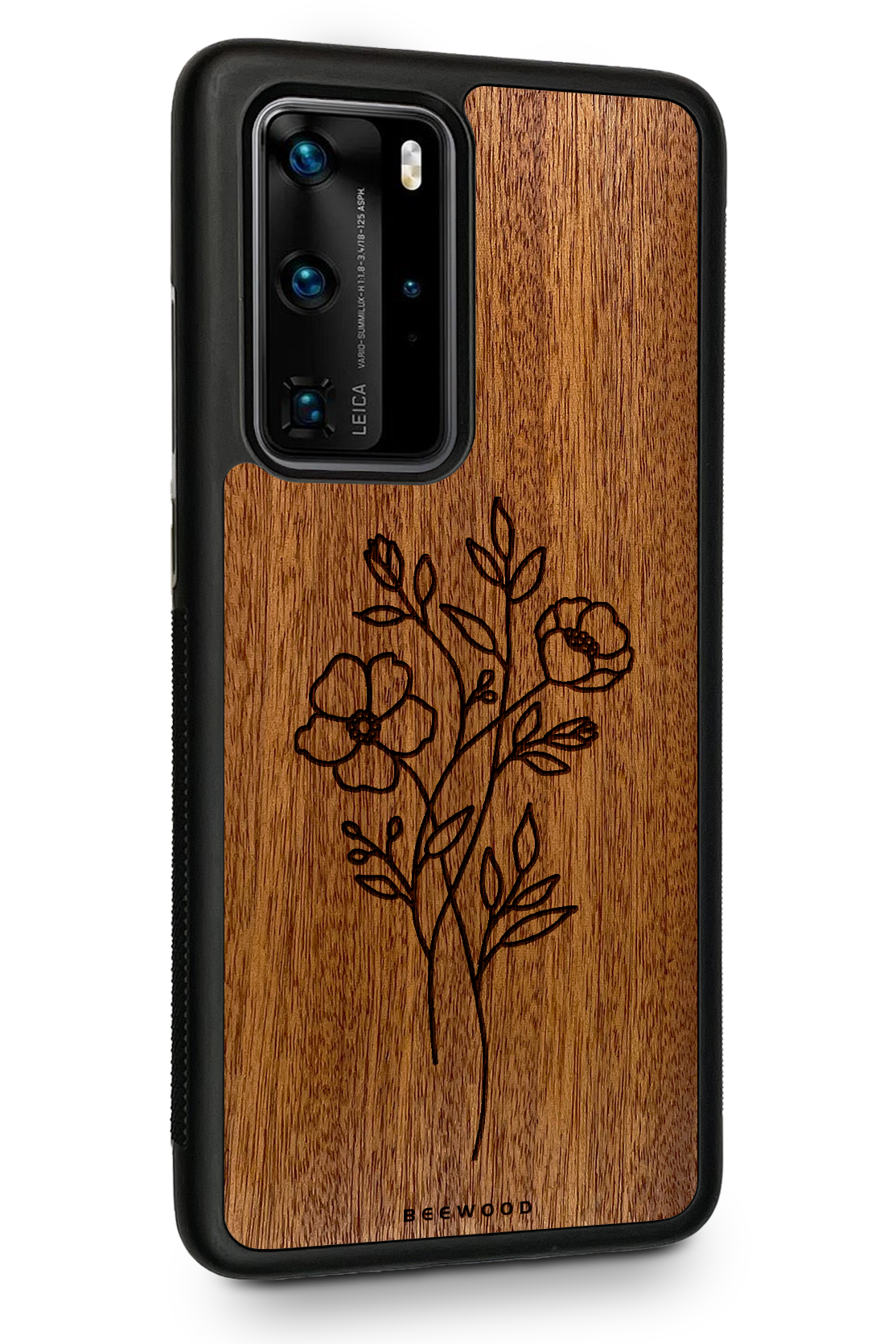 Holzhülle Huawei - BeeWood BLUMEN