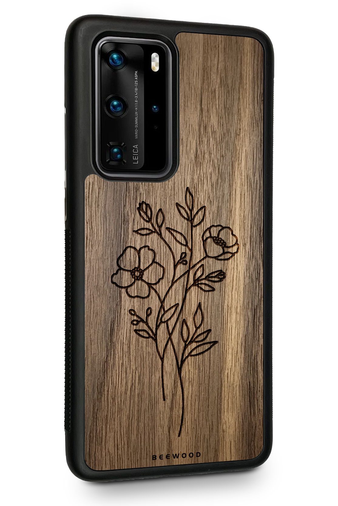 Holzhülle Huawei - BeeWood BLUMEN